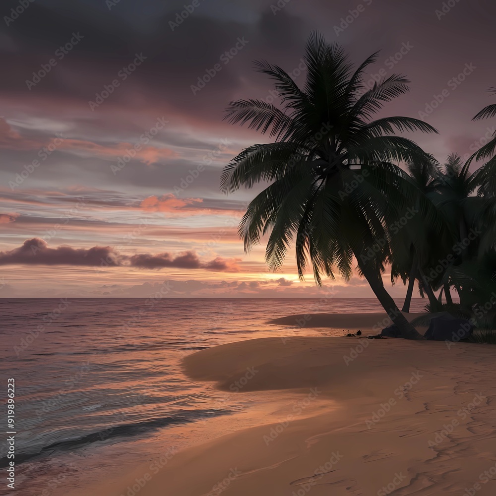 Obraz premium sunset on the beach