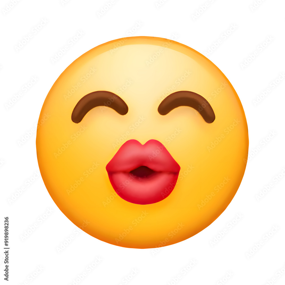 Fototapeta premium Kissing Face with Smiling Eyes 