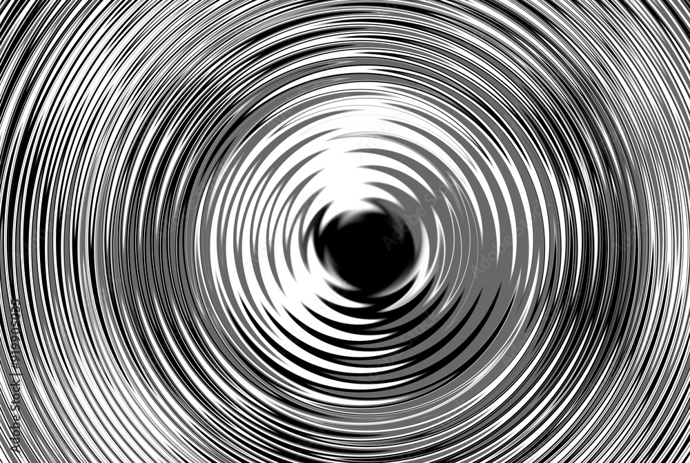 Obraz premium Background of radial lines for comic books in hand-drawn style. Manga speed frame, superhero action, explosion background. black and white