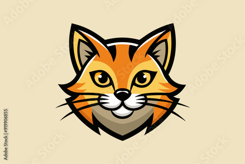 Elegant Cat Logo Vector Illustration - SVG Files, Cricut & Silhouette Cut Files, Vector Clipart, Graphic Element for T-Shirts