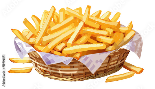 French fries in a basket