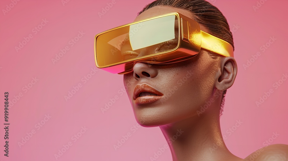 3D Model of Aphrodite with Golden VR Glasses Overhead 3D Model of Aphrodite with Golden VR Glasses Overhead