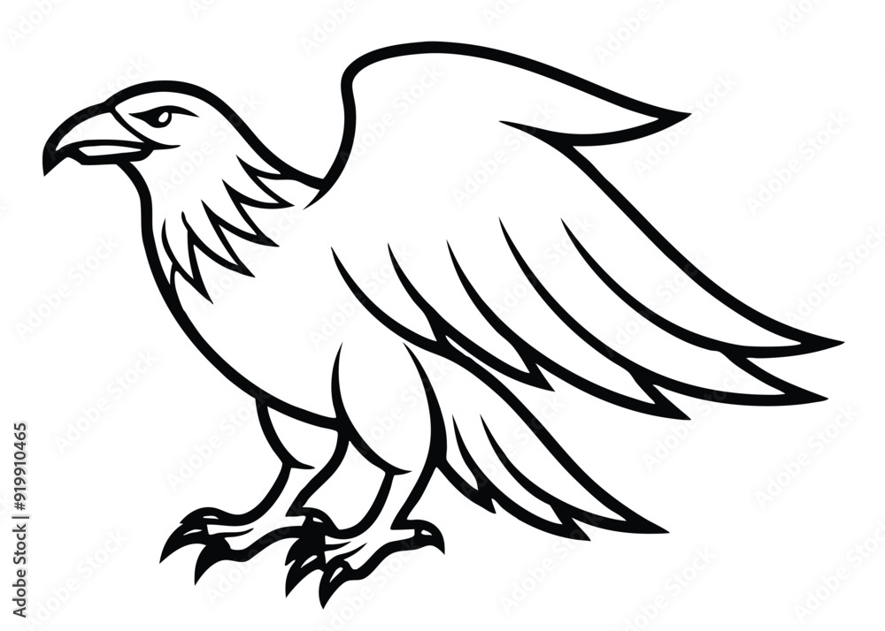 Fototapeta premium eagles Silhouette vector illustration 
