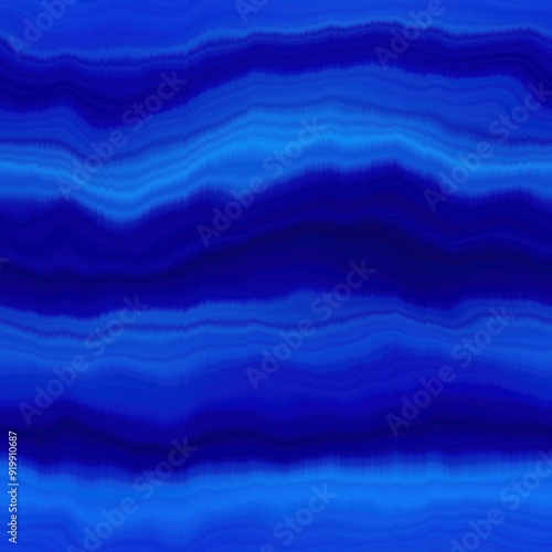 Modern summer striped blur wash seamless pattern background for trendy beach wear and coastal living designs. Repeatable alcohol ink bleed effect in blue white indigo colors