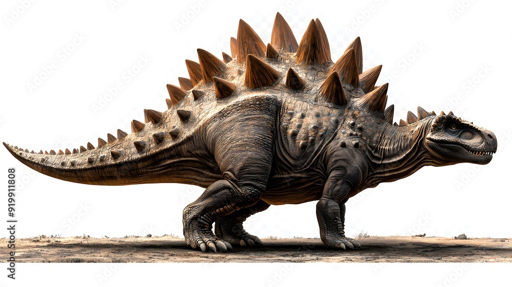 Full-Body Side Profile of a Stegosaurus Full-Body Side Profile of a Stegosaurus