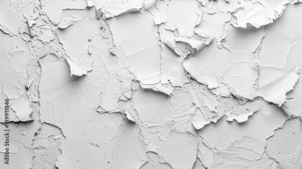 Obraz premium A close-up shot of white paint on a wall, suitable for use in designs and projects where a clean and simple background is needed
