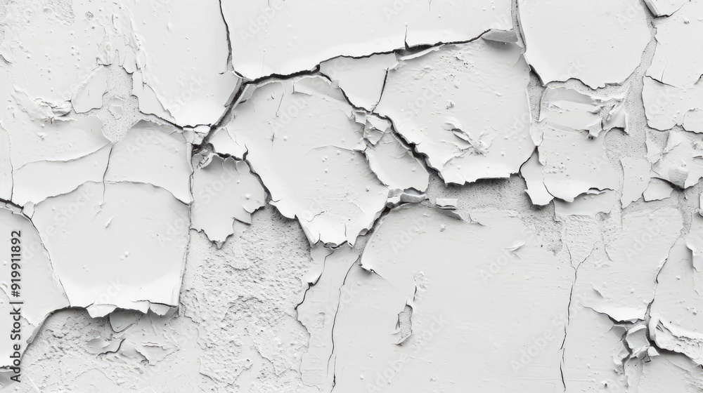 Fototapeta premium Texture and background of a white cement wall.