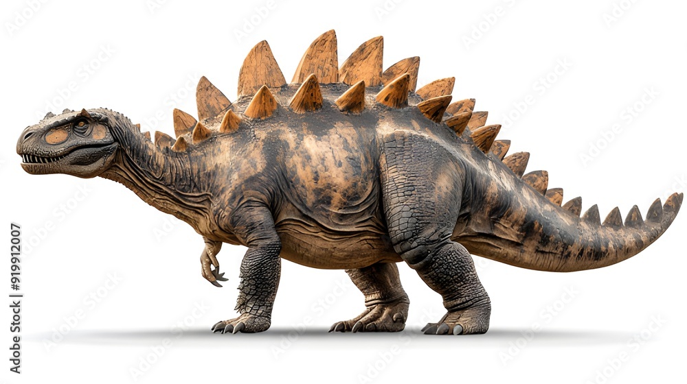 Full-Body Side Profile of a Stegosaurus Full-Body Side Profile of a Stegosaurus