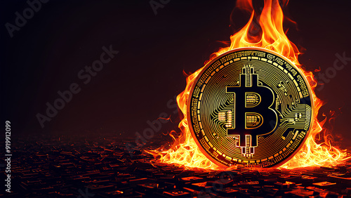 Bitcoin on Fire: High-Resolution Dynamic Wallpaper for Captivating and Stylish Digital Currency Backgrounds