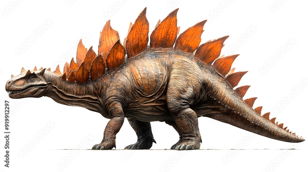 Full-Body Side Profile of a Stegosaurus Full-Body Side Profile of a Stegosaurus