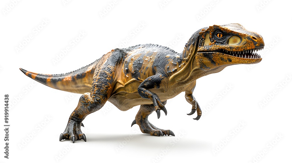 Naklejka premium Full-Body Side Profile of an Allosaurus