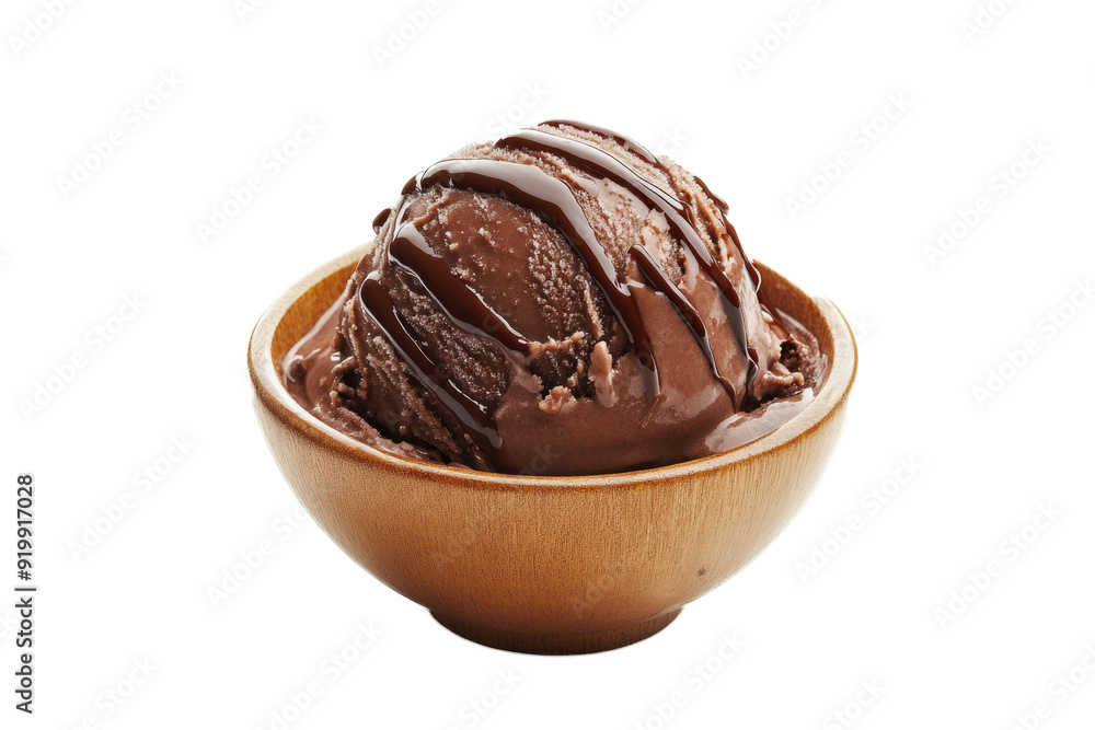 of ice chocolate bowl cream separated from white and transparent background of ice chocolate bowl cream separated from white and transparent background