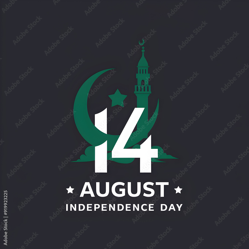 Obraz premium 14th Pakistan Independence Day