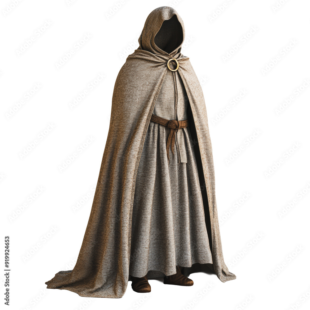 PNG A person dressed in a traditional cloak stands confidently against a white background PNG A person dressed in a traditional cloak stands confidently against a white background