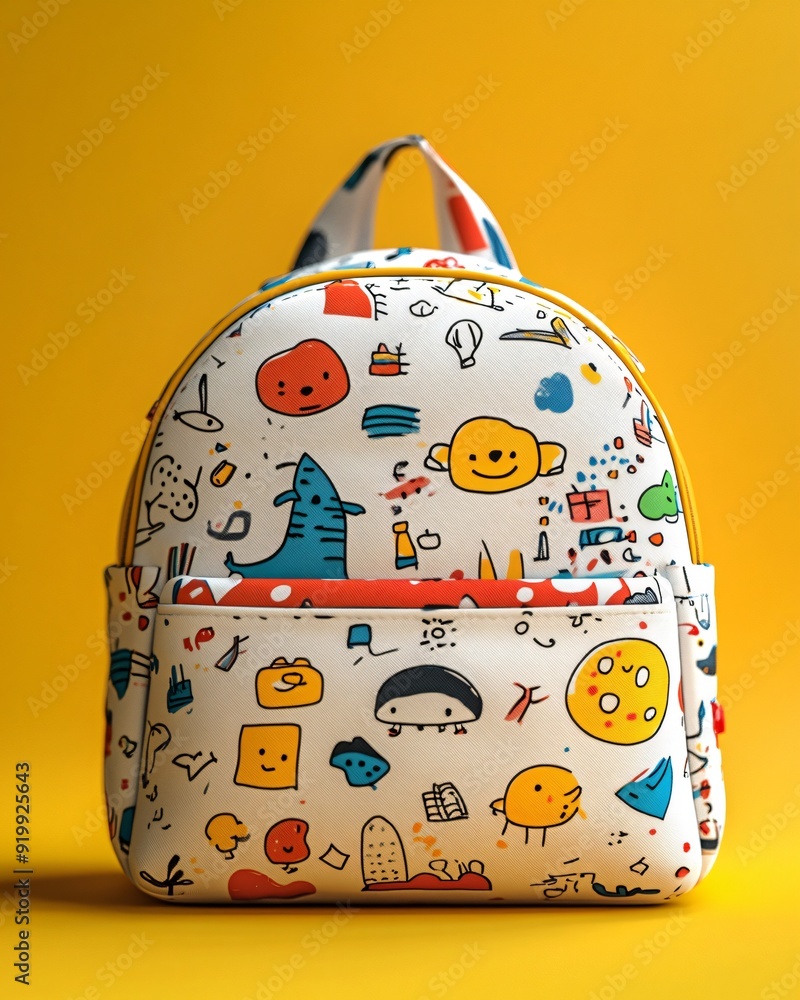 kid's school backpack on isolated background kid's school backpack on isolated background