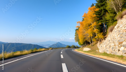 Scenic road png border sticker, transparent background isolated with white highlights, png photo