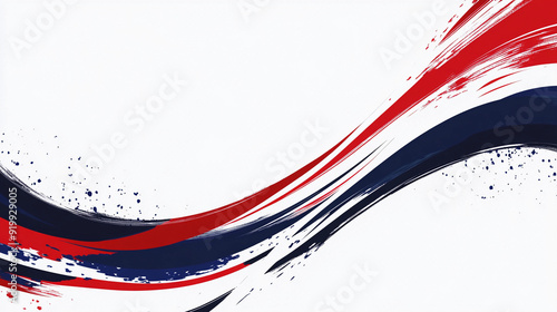 Red white blue patriotic swoosh slide presentation for election graphic with room for copy text wallpaper