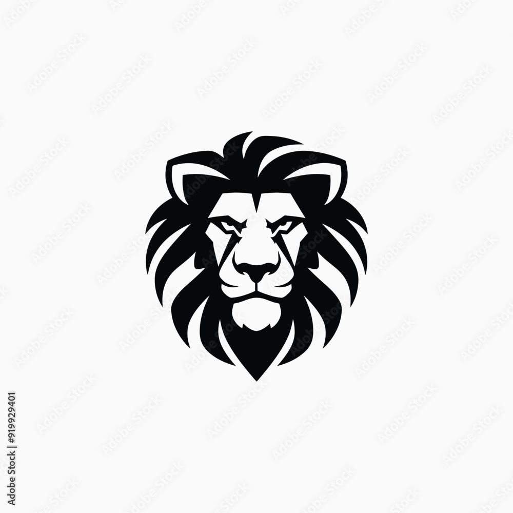 Fototapeta premium Lion head logo animal vector template illustration