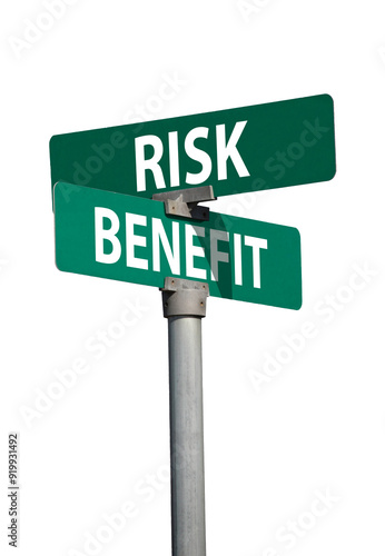 risk benefit sign