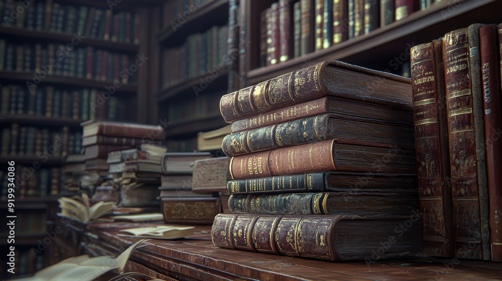 In a library filled with the wisdom of the past, aged books stand tall, reminding us of the power of knowledge and the passage of time. In a library filled with the wisdom of the past, aged books stand tall, reminding us of the power of knowledge and the passage of time.