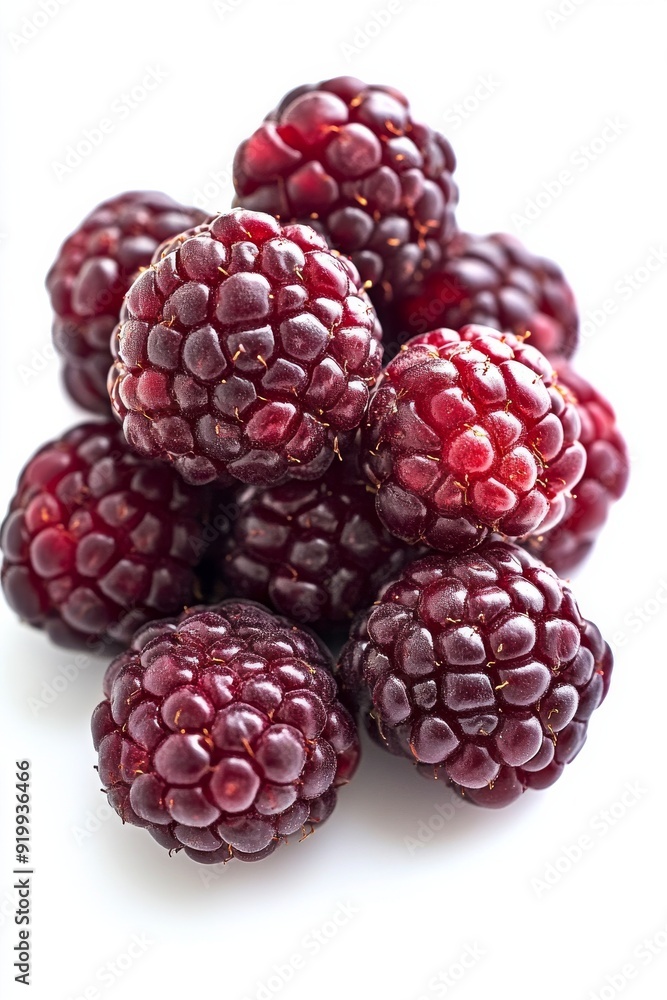Mystic photo of Boysenberry, isolated on white background