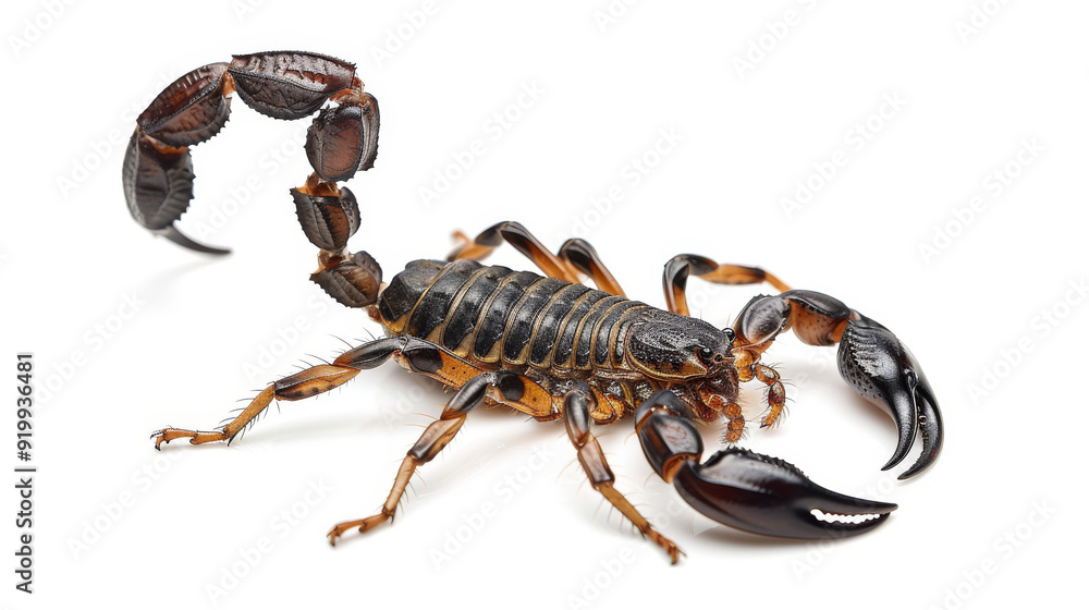Scorpion Isolated on White background - Quality Enhanced With Ai Scorpion Isolated on White background - Quality Enhanced With Ai