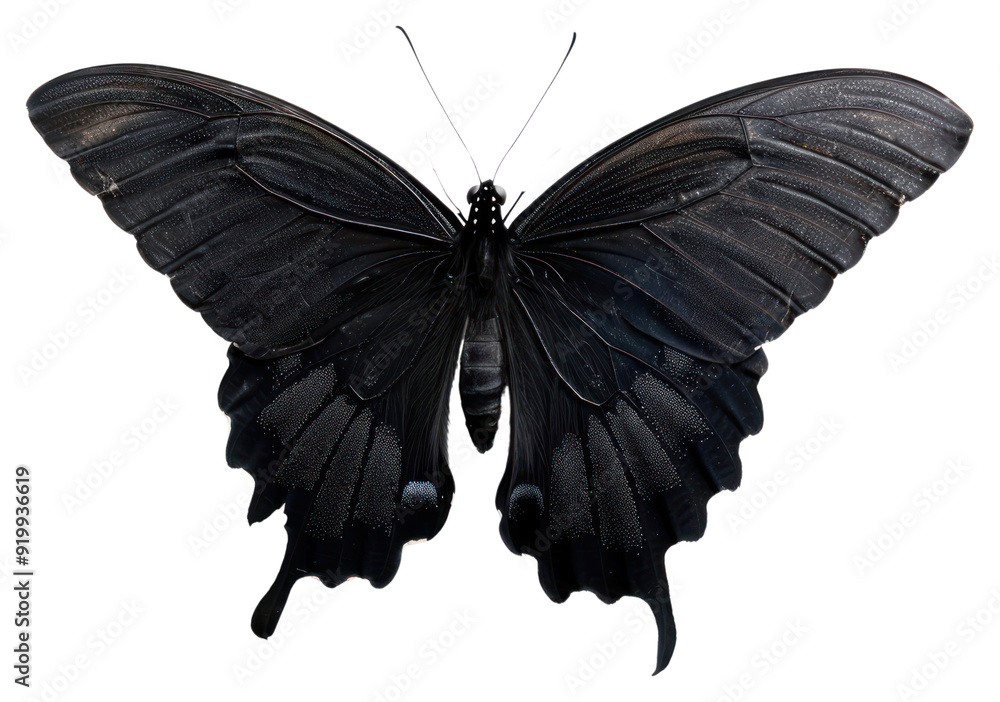 PNG Elegant black butterfly on white PNG Elegant black butterfly on white