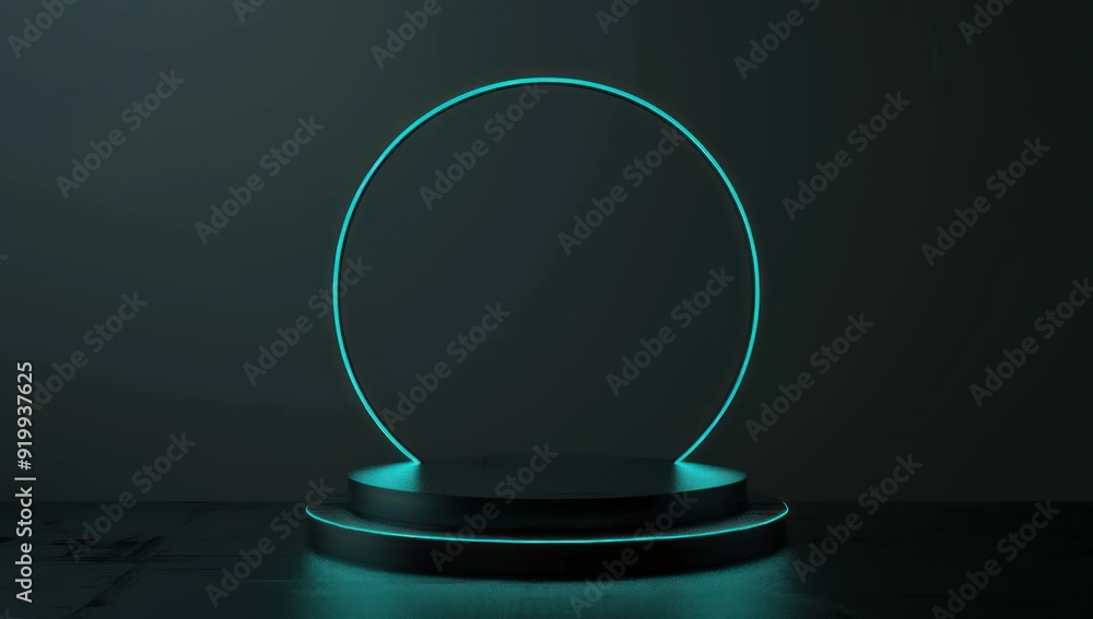 Neon Circle and Platform Neon Circle and Platform