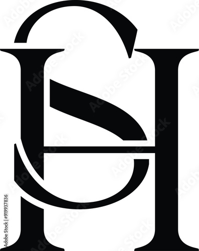 Vector SH, HS logo