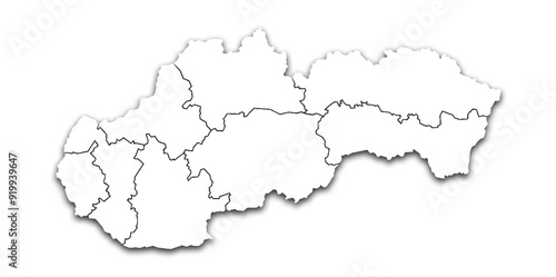 SLOVENIA MAP WITH ITS PROVINCES AND POLITICAL ADMINISTRATIVE DIVISIONS