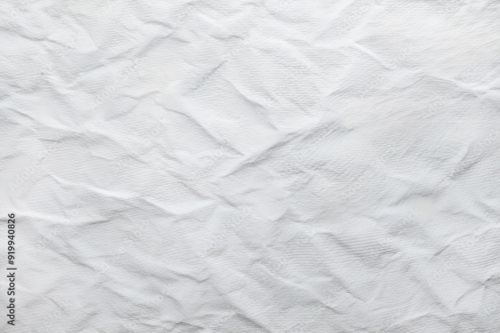 Fototapeta premium Crumpled vintage white paper, mockup, background
