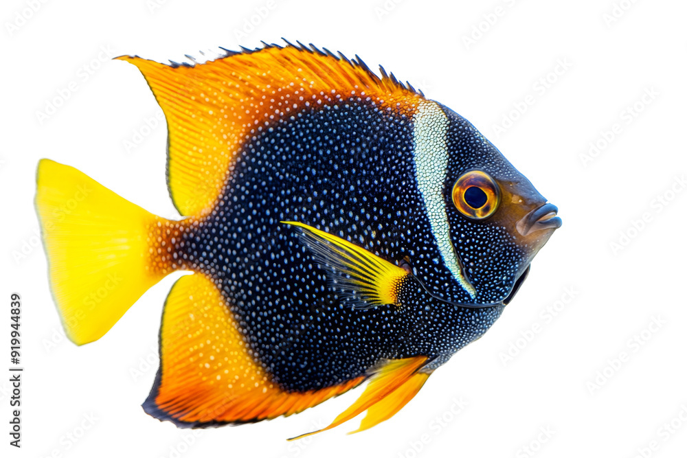Naklejka premium stripe a fish and black separated from white and transparent background