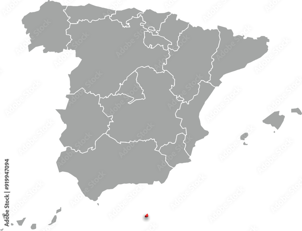 melilla map ADMINISTRATIVE DIVISIONS of SPAIN 3d isometric map melilla map ADMINISTRATIVE DIVISIONS of SPAIN 3d isometric map