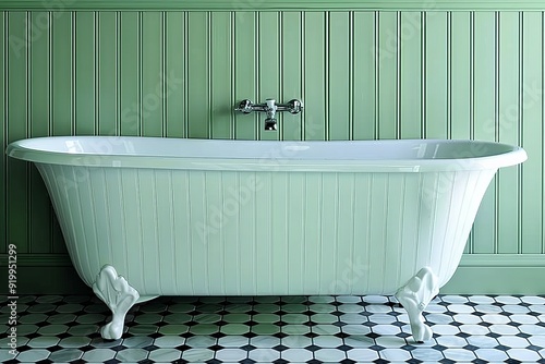 Charming retro bathroom wit...