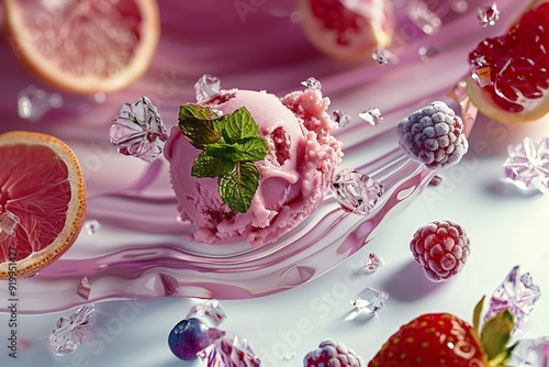 delicious ice cream backgro...