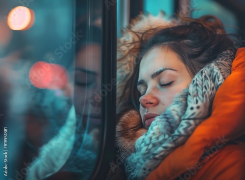 Young woman sleeping in the...