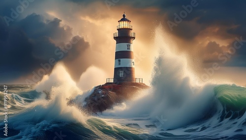lighthouse in the night