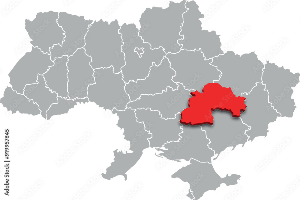 dnipropetrovsk map PROVINCE of UKRAINE 3d isometric map dnipropetrovsk map PROVINCE of UKRAINE 3d isometric map