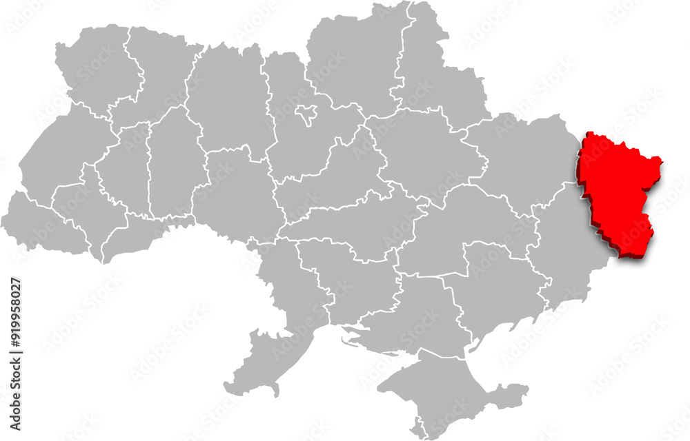 luhansk map PROVINCE of UKRAINE 3d isometric map luhansk map PROVINCE of UKRAINE 3d isometric map