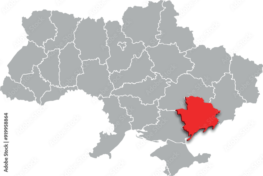 zaporizhia map PROVINCE of UKRAINE 3d isometric map zaporizhia map PROVINCE of UKRAINE 3d isometric map