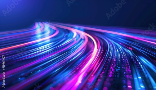 Abstract Light Trails in Motion