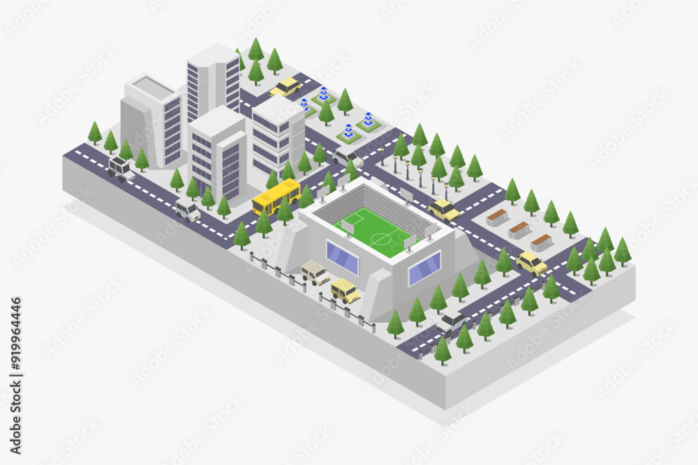 Isometric Football Stadium