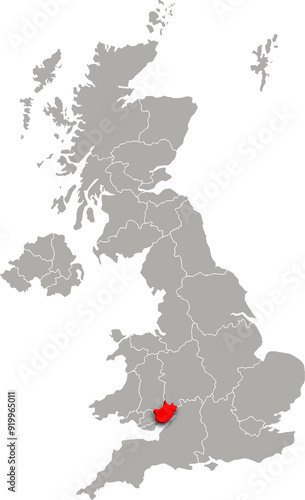 gwent map ADMINISTRATIVE DIVISIONS of UNITED KINGDOM 3d isometric map photo