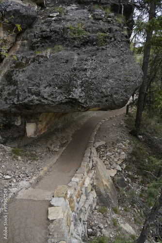 Pathway in Walnut Canyon National Monument showing the hidden ruins made by Native Americans photo