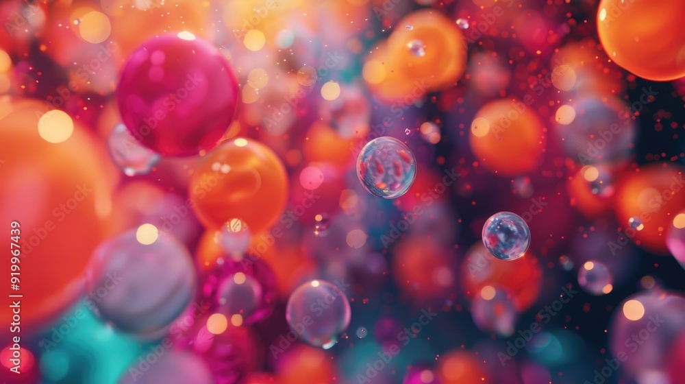 Colorful balloons drifting through the air Colorful balloons drifting through the air