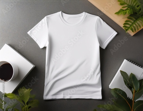 clean and simple white shirt mockup,generative ai