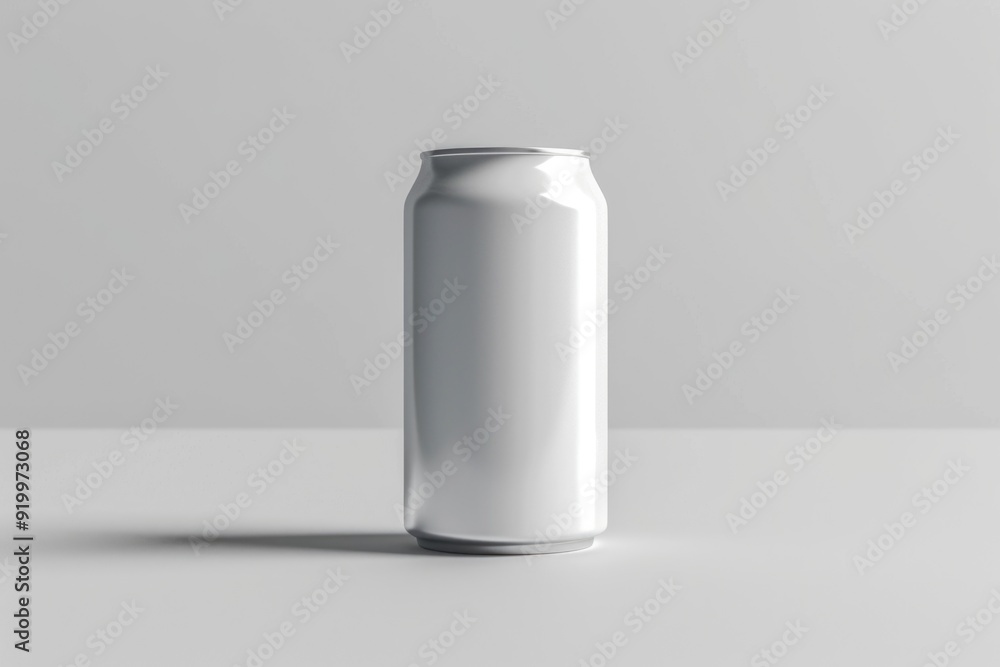 A can of soda sitting on a table, ready to be enjoyed A can of soda sitting on a table, ready to be enjoyed