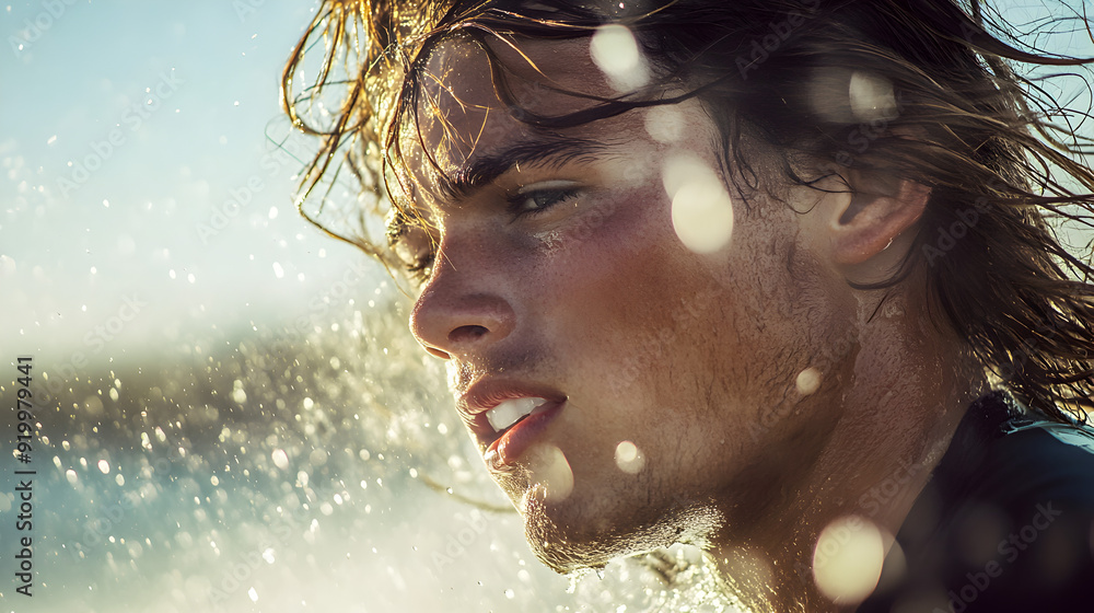 A kite surfer’s face in profile with the wind blowing through their hair, captured just as they’re about to launch off the water.
A kite surfer’s face in profile with the wind blowing through their hair, captured just as they’re about to launch off the water.
