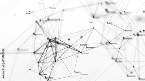 Business network concept loop background