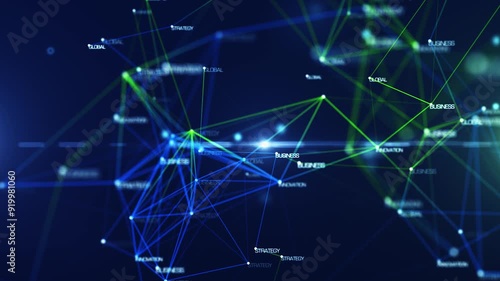 Business network concept loop background